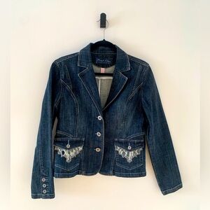Point Zero Nicole Benisti Dark Blue Western Jean Jacket